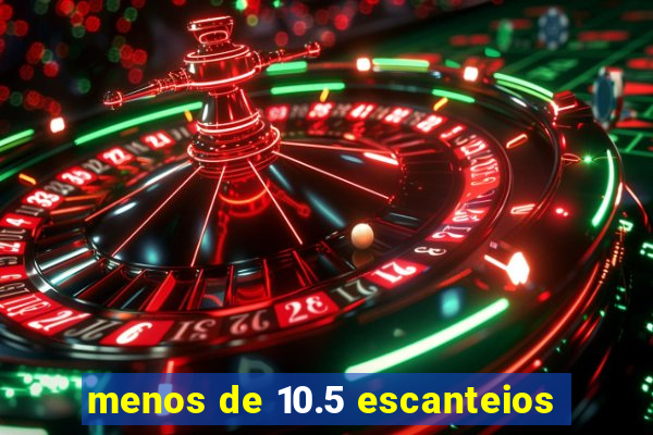 menos de 10.5 escanteios